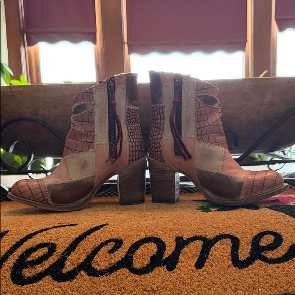 Freebird Multicolor Patchwork Ankle Boots - Picture 2 of 6